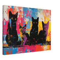 Lienzo de gato "Calles de Color" Michilandia | La tienda online de los fans de gatos