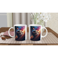 Taza Blanca con Impresión de Gato "CosmoGato" Michilandia | La tienda online de los fans de gatos