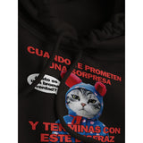 Sudadera con Capucha Unisex Estampado de Gato "Sorpresa Dudosa" Michilandia | La tienda online de los fans de gatos