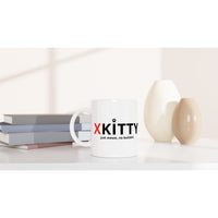 Taza Blanca con Impresión de Gato "XKitty Style" Michilandia | La tienda online de los fans de gatos