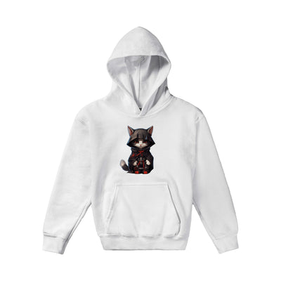 Sudadera con capucha júnior estampado de gato 