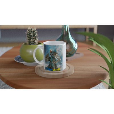 Taza Blanca con Impresión de Gato "Gatito del Zodiaco" Michilandia | La tienda online de los fans de gatos