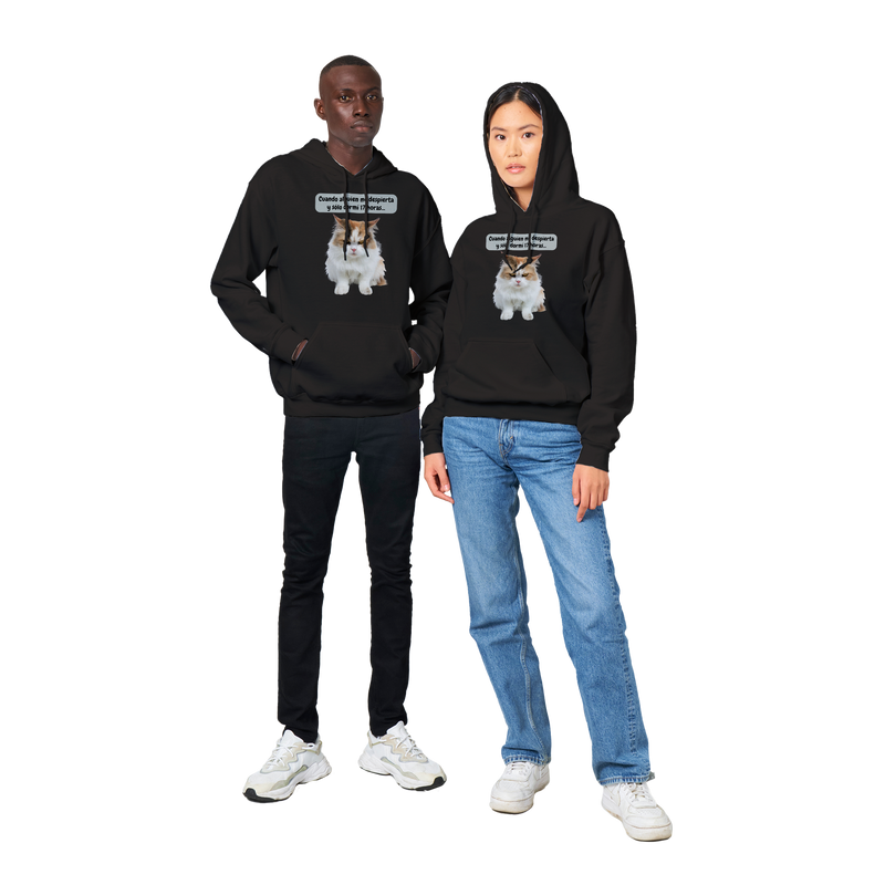 Sudadera con capucha unisex estampado de gato "Michi dormilón" Gelato