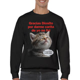 Sudadera Unisex Estampado de Gato "Mirada Culpable" Michilandia | La tienda online de los fans de gatos