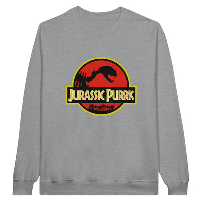 Sudadera Unisex Estampado de Gato "Jurassic Purrk" Michilandia | La tienda online de los fans de gatos