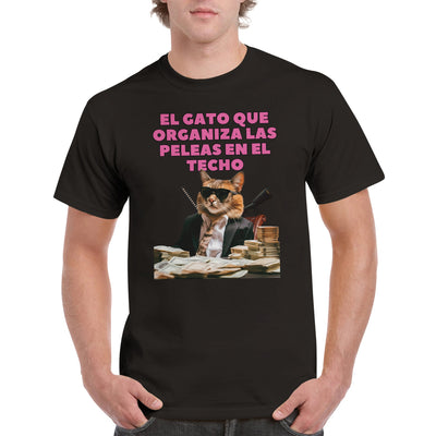 Camiseta Unisex Estampado de Gato 