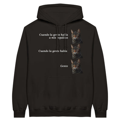 Sudadera con Capucha Unisex Estampado de Gato "Gente" Michilandia | La tienda online de los fans de gatos