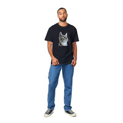 Camiseta Unisex Estampado de Gato "Miau Malhumorado" Michilandia