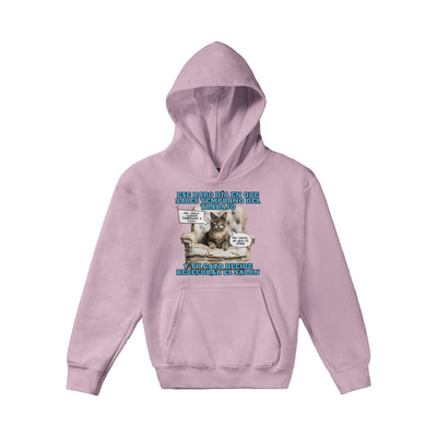 Sudadera con capucha júnior estampado de gato "Sorpresa en el Salón" Michilandia | La tienda online de los amantes de gatos