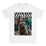 Camiseta unisex estampado de gato "Michi Outlaw" White