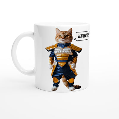 Taza Blanca con Impresión de Gato 