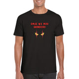 Camiseta unisex estampado de gato "Mirada Letal: Omae wa mou shindeiru"