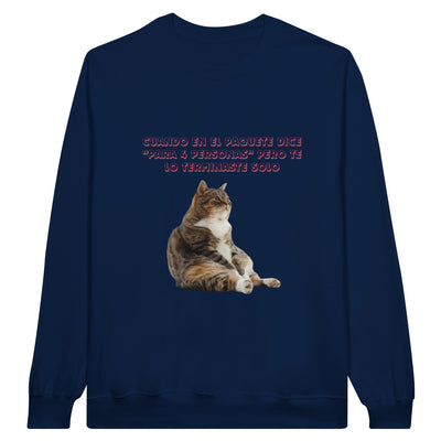 Sudadera Unisex Estampado de Gato "Miau de Culpa" Michilandia | La tienda online de los fans de gatos