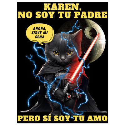 Panel de aluminio impresión de gato "Darth Miau" Michilandia | La tienda online de los amantes de gatos