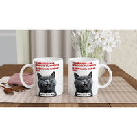 Taza Blanca con Impresión de Gato 