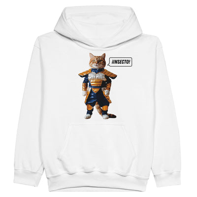 Sudadera con capucha júnior estampado de gato 