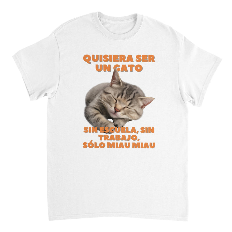 Camiseta Unisex Estampado de Gato "Vida de Miau" Michilandia | La tienda online de los fans de gatos