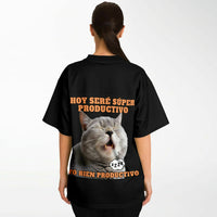 Camiseta de fútbol unisex estampado de gato "Siesta Productiva" Subliminator