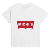 Camiseta Junior Unisex Estampado de Gato "Michi's Denim" Michilandia | La tienda online de los fans de gatos