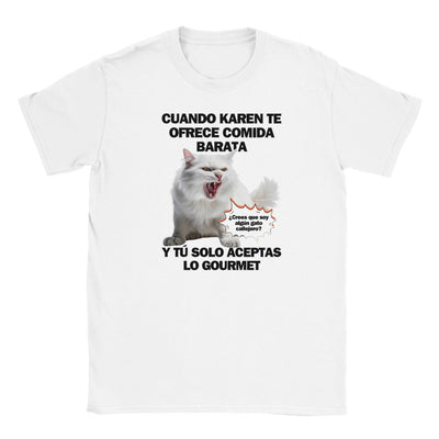 Camiseta Junior Unisex Estampado de Gato 