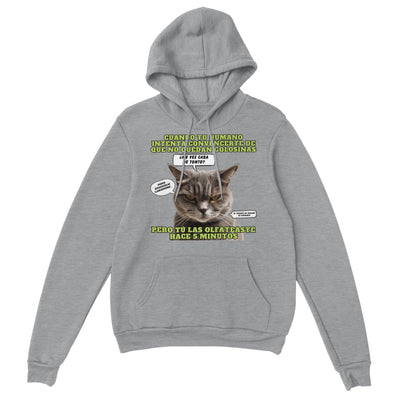 Sudadera con capucha unisex estampado de gato "El Detector de Golosinas" Michilandia | La tienda online de los amantes de gatos