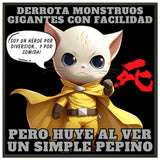 Póster Semibrillante de Gato con Marco Metal "One Punch Cat" Michilandia | La tienda online de los amantes de gatos