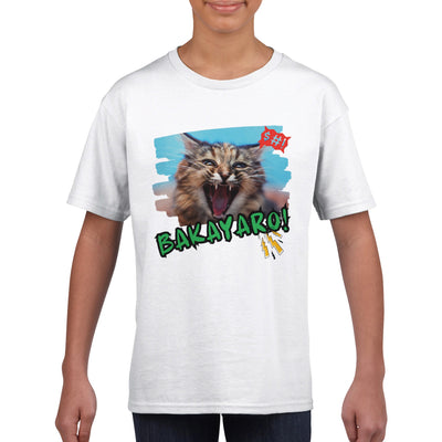 Camiseta Junior Unisex Estampado de Gato 