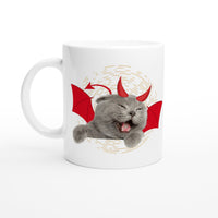 Taza Blanca con Impresión de Gato "Vórtice Felino" Michilandia | La tienda online de los fans de gatos