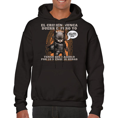 Sudadera con Capucha Unisex Estampado de Gato 