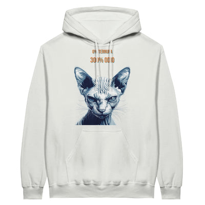 Sudadera con Capucha Unisex Estampado de Gato "Sphynx Implacable" Michilandia