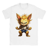 Camiseta unisex estampado de gato "Saiyajin con garras" Gelato
