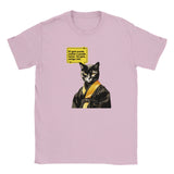 Camiseta júnior unisex estampado de gato "Bruce Michi Lee" Michilandia | La tienda online de los amantes de gatos