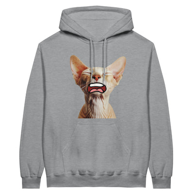 Sudadera con Capucha Unisex Estampado de Gato "Sphynx Somnoliento" Michilandia