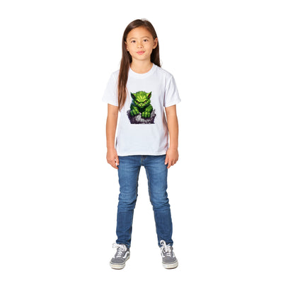 Camiseta júnior unisex estampado de gato "Gigante Esmeralda" Gelato