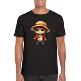 Camiseta unisex estampado de gato "Miau D. Luffy" Michilandia | La tienda online de los amantes de gatos