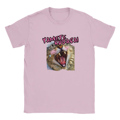 Camiseta júnior unisex estampado de gato "Kawaii Bostezo" Michilandia | La tienda online de los amantes de gatos