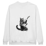 Sudadera Unisex Estampado de Gato "Rocker Miau" Michilandia | La tienda online de los fans de gatos