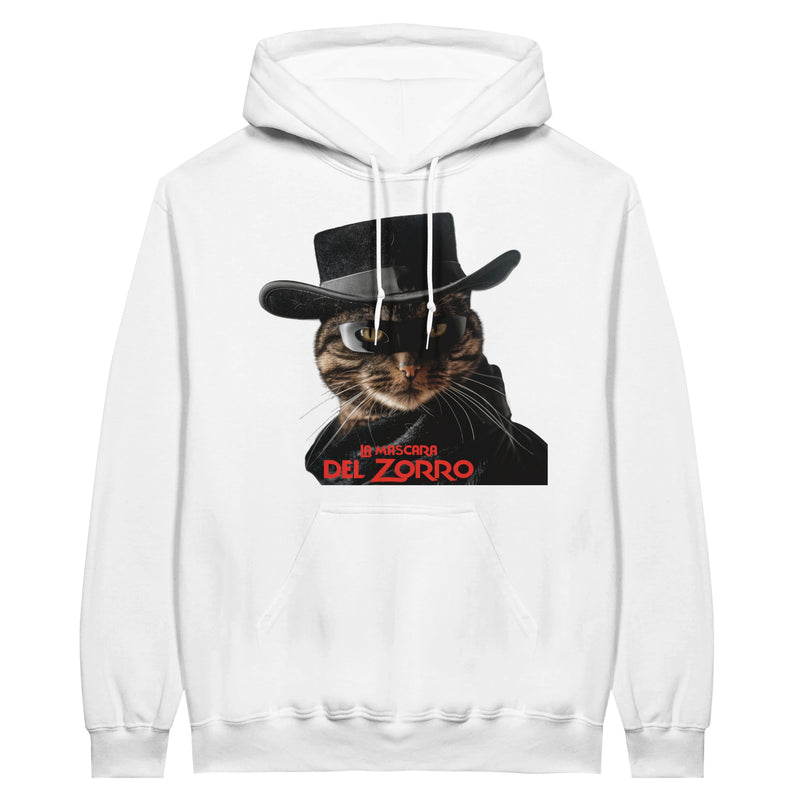 Sudadera con Capucha Unisex Estampado de Gato "Miau Enmascarado" Michilandia