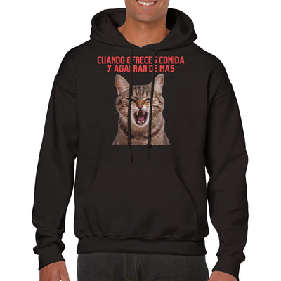 Sudadera con Capucha Unisex Estampado de Gato 