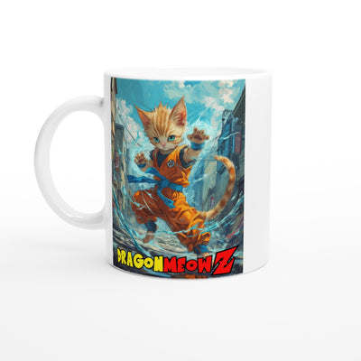 Taza Blanca con Impresión de Gato 