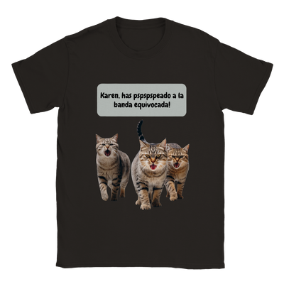 Camiseta unisex estampado de gato 