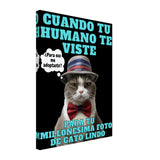 Lienzo de Gato "Modelo Reluctante" Michilandia | La tienda online de los amantes de gatos