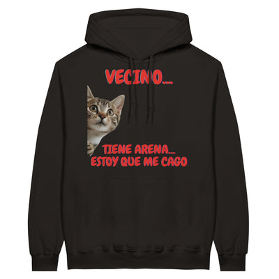 Sudadera con Capucha Unisex Estampado de Gato 