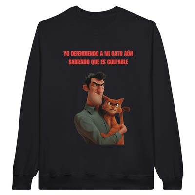 Sudadera Unisex Estampado de Gato "Cómplice Felino" Michilandia