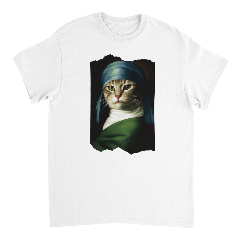 Camiseta Unisex Estampado de Gato "Retrato Renacentista" Michilandia | La tienda online de los fans de gatos