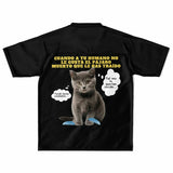 Camiseta de fútbol unisex estampado de gato "Regalo Incomprendido" Subliminator