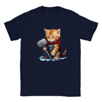 Camiseta unisex estampado de gato "Mighty Feline"