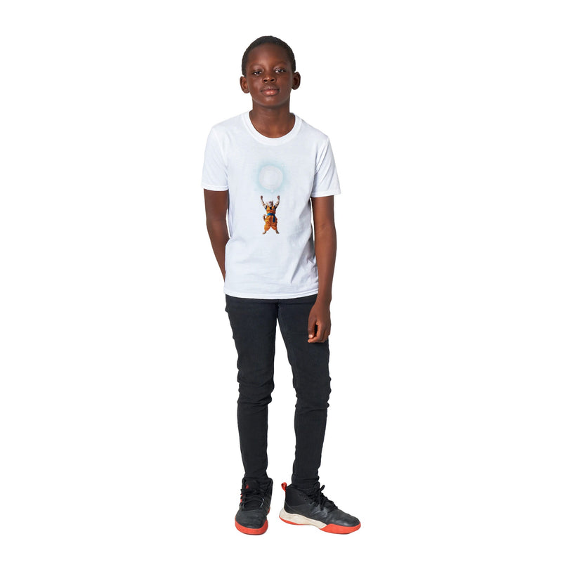 Camiseta Junior Unisex Estampado de Gato "GenkiMiau" Michilandia