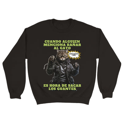 Sudadera Unisex Estampado de Gato "El Intocable" Michilandia | La tienda online de los fans de gatos