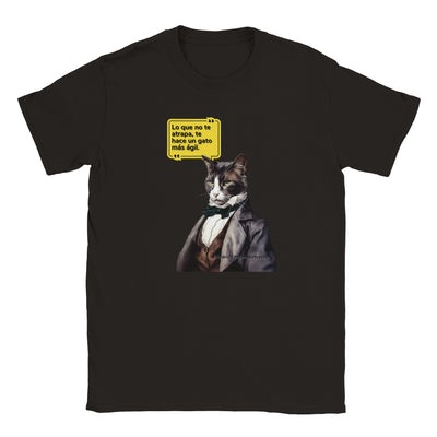 Camiseta júnior unisex estampado de gato "Friedrich Michi Nietzsche" Michilandia | La tienda online de los amantes de gatos